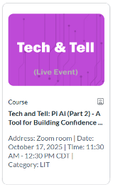 A Course Card Example