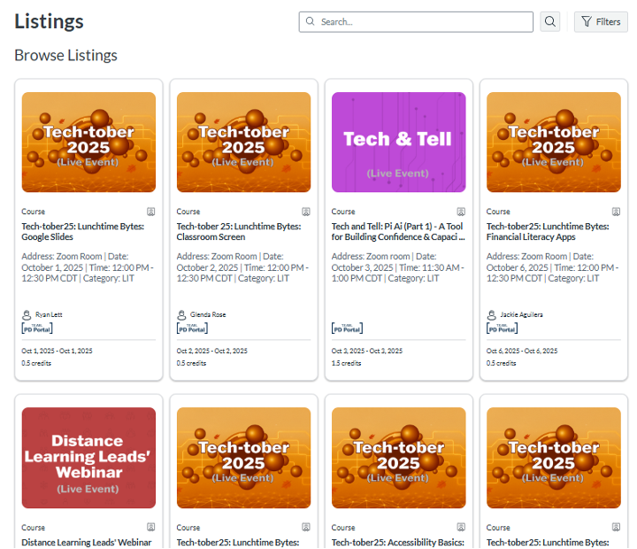 PD Portal Listings View