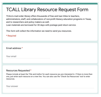 TCALL - Library - Search Tips