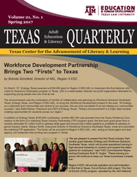 Texas Adult Education & Literacy Quarterly